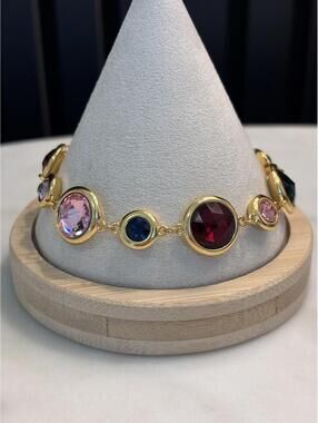 Kate Spade Gold Tone Multi-Color Stone Bracelet